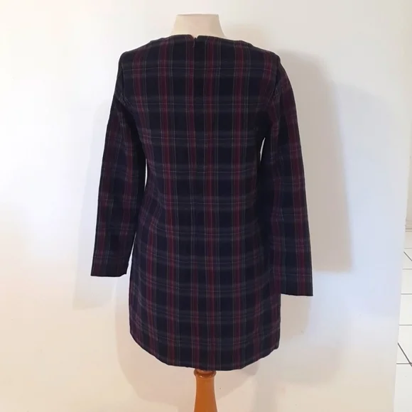 Mango Size M Tartan Long Sleeve Winter Dress Size 12 approx with Pockets - Picture 5 of 6